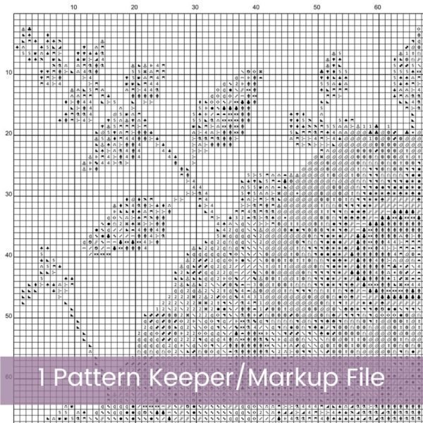 Hollyhock Wreath Cross Stitch Pattern