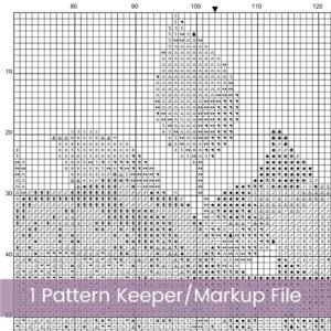 June Birth Month Flower Counted Cross Stitch PDF Pattern, Roses Cross Stitch Pattern, Instant Download, Modern Floral Cross Stitch Gift