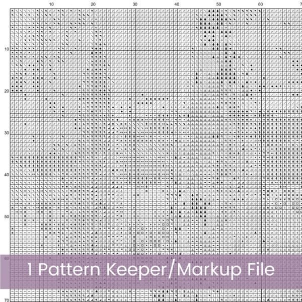 French Lavender Fields Cross Stitch Pattern