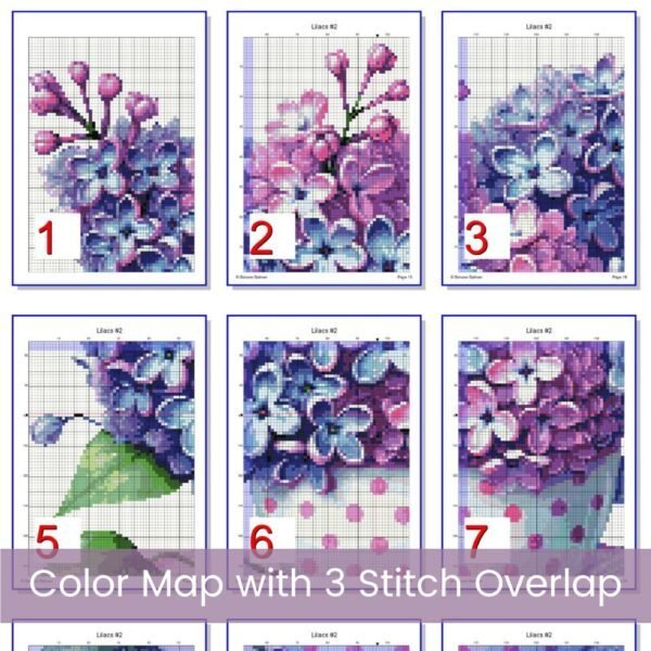 Lilac Flowers in Teacup Cross Stitch Pattern, Tea Cup Floral Embroidery, Cottagecore Stitch, Vintage Botanical Tea Decor, Tea Lover Gift