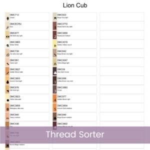Lion Cub Cross Stitch Pattern, Full Coverage Nursery Decor Wild Animals PDF Cross Stitch Pattern Instant Download, Safari Nursery Decor Art