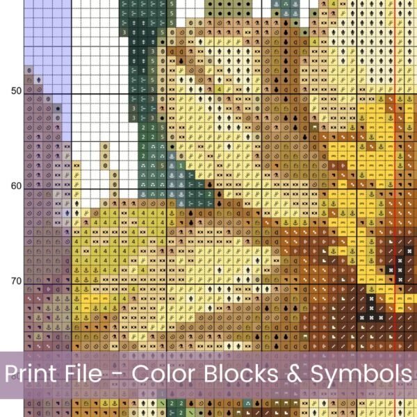 March Birth Month Flower Bunch Cross Stitch Pattern