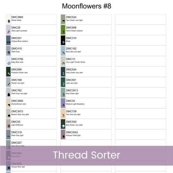 Moonflower Cross Stitch Pattern, Celestial Embroidery, Moon and Flowers Pattern, Floral Cross Stitch, Night Sky Stitching, Lunar Home Decor