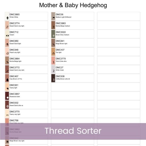 Mom and Baby Hedgehog Cross Stitch Pattern, Woodland Animal Nursery Embroidery Art Decor, Digital Wildlife Stitch Design, Baby Shower Gift