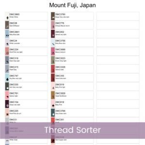 Mount Fuji Japan Cross Stitch Pattern, Japan Embroidery, Watercolor Stitch Pattern, Japanese Landscape Art, Travel Cross Stitch, Asian Decor