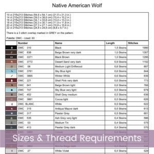 Native American Wolf Cross Stitch Pattern, Tribal Wolf Embroidery, Southwestern Boho Stitch Design, Handmade Tribal Art, Spirit Animal Gift