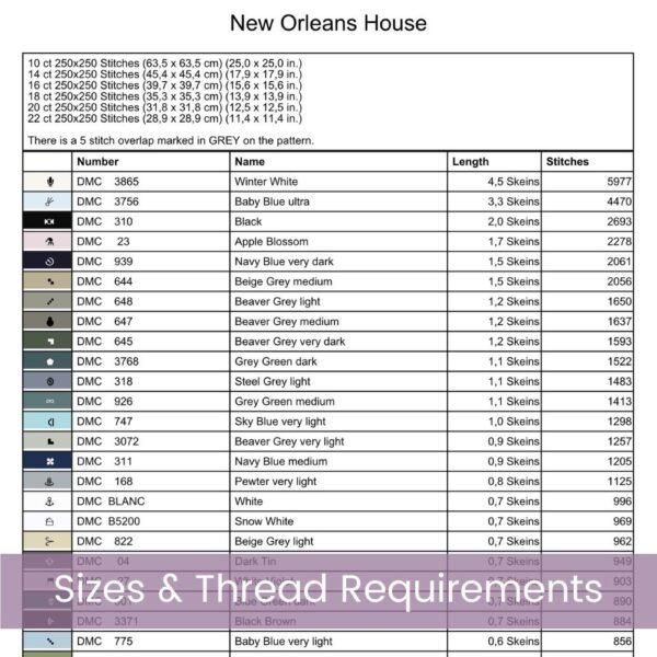 New Orleans House Cross Stitch Pattern, Historic French Quarter Architecture Embroidery, Southern Charm Decor, Vintage House Cross Stitch