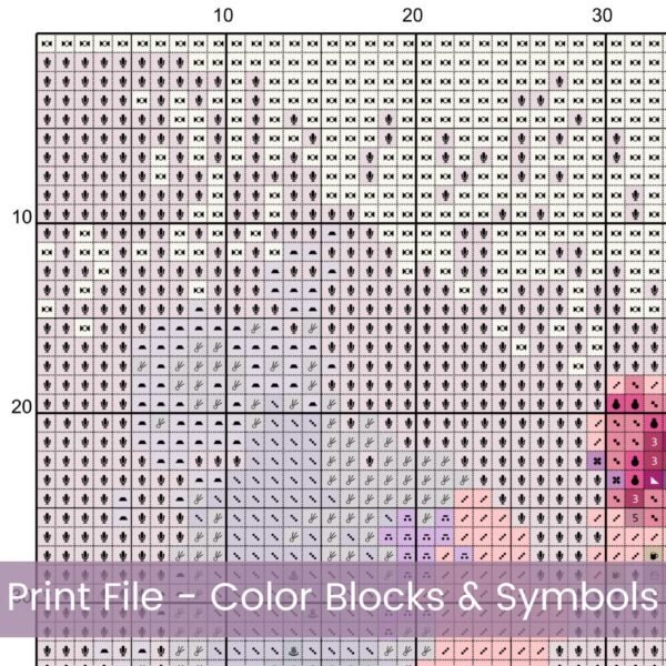 Petunia Flowers Cross Stitch Pattern Pink and Purple Full Coverage Watercolor Floral DIY Garden Decor Embroidery Botanical Flower Stitch Art