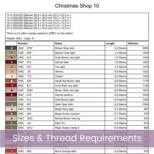 Christmas Shop Cross Stitch Pattern