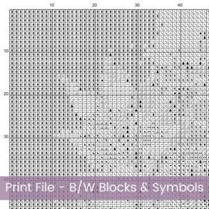 Purple Flowers Cross Stitch Pattern, Floral Botanical Full Coverage Embroidery Art, Handmade Nature-Inspired Decor, DIY Garden Decor Pattern