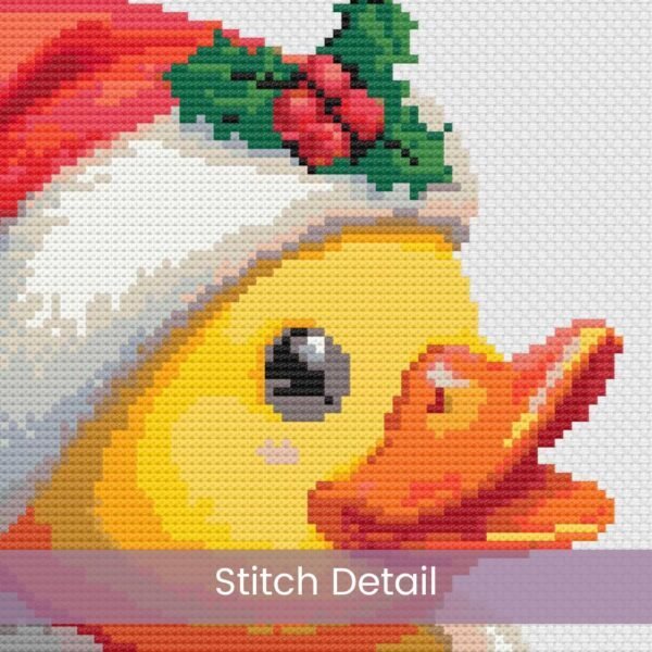 Santa Rubber Duck Cross Stitch Pattern, Cute Christmas Duck Halloween Cross Stitch Pattern, Instant Download, Pattern Keeper file included