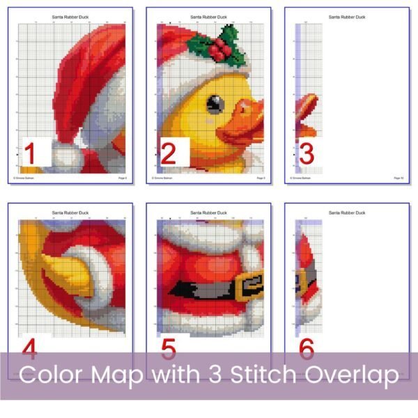 Santa Rubber Duck Cross Stitch Pattern, Cute Christmas Duck Halloween Cross Stitch Pattern, Instant Download, Pattern Keeper file included