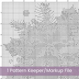 Santa's Workshop Cross Stitch Pattern, Festive Christmas Decor Digital PDF Cross Stitch Pattern Instant Download, Pattern Keeper file incl