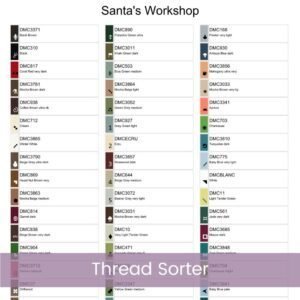 Santa's Workshop Cross Stitch Pattern, Festive Christmas Decor Digital PDF Cross Stitch Pattern Instant Download, Pattern Keeper file incl
