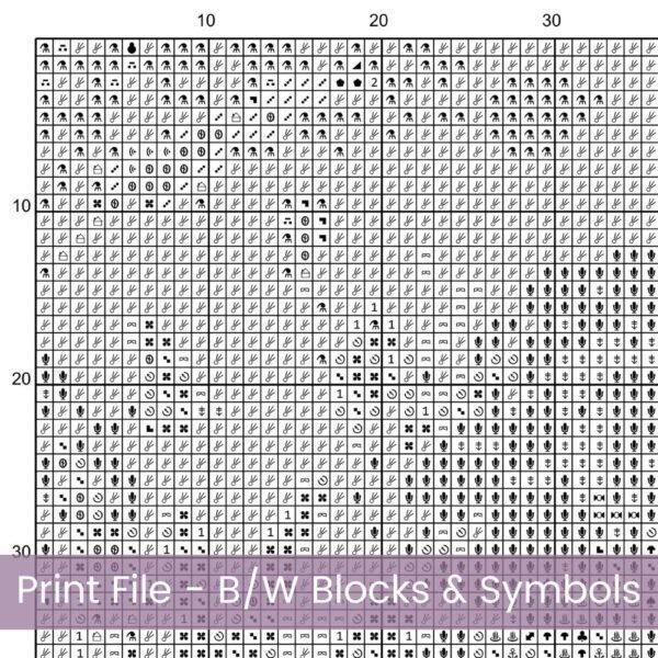 Serene Beach Cross Stitch Pattern, Wildflower Coastal Full-Coverage Design, Ocean View Pattern, Digital Beach Pattern, Beach Lover Gift Idea