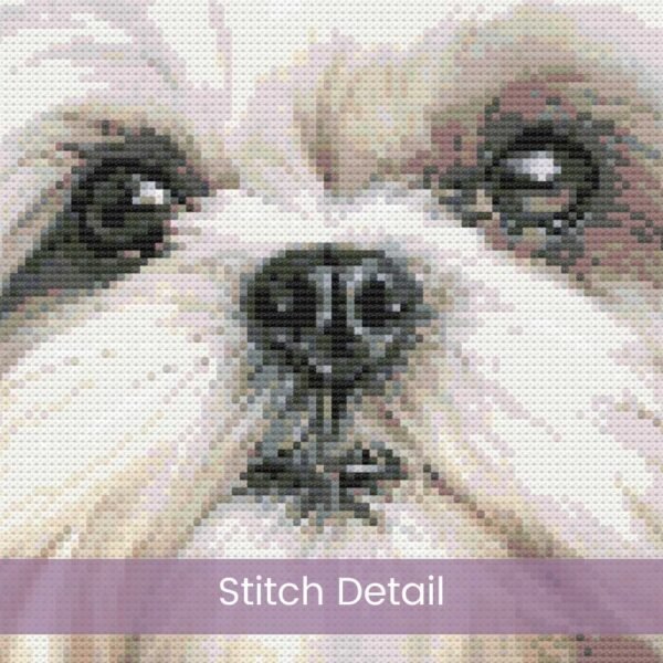 Shih Tzu Dog Cross Stitch Pattern Realistic Dog Portrait Embroidery, Pet Lover Gift, Animal Embroidery Decor Pattern, Cute Handmade Pet Art