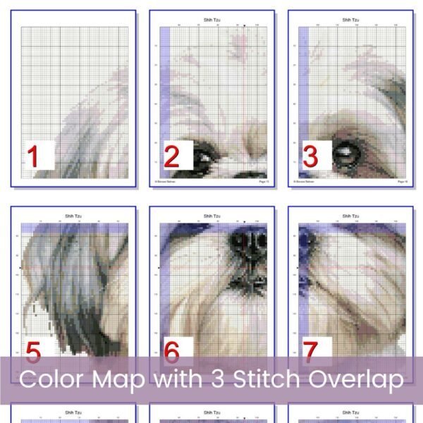Shih Tzu Dog Cross Stitch Pattern Realistic Dog Portrait Embroidery, Pet Lover Gift, Animal Embroidery Decor Pattern, Cute Handmade Pet Art