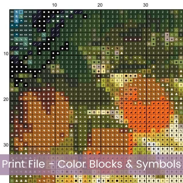 Spain in Summer Cross Stitch Pattern, Spanish Countryside Digital Cross Stitch Pattern Download, Full Coverage, Pattern Keeper file included