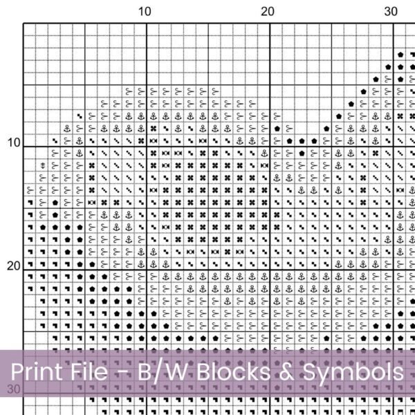 Teddy Bear with Heart Balloon Cross Stitch Pattern, Nursery Decor Art, Handmade Gift Idea, Love Themed Pattern, Kids Room Cross Stitch Chart