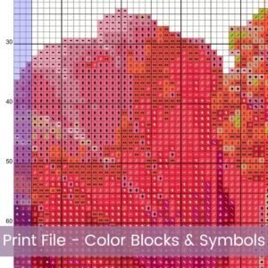 Tropical Hibiscus Cross Stitch Pattern, Hibiscus Flower Counted Cross Stitch Pattern, Floral Decor PDF Stitch Pattern, Instant Download