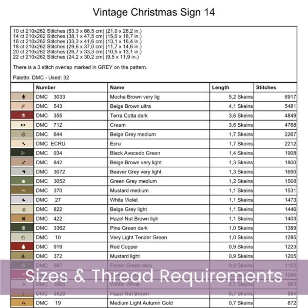 Vintage Frosty's Christmas Market Cross Stitch Pattern, Festive Holiday Kitchen Sign Cross Stitch PDF, PDF Instant Download, App File incl