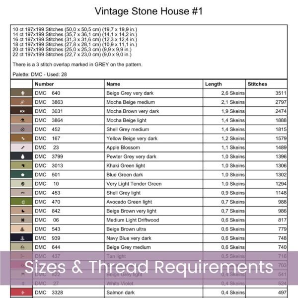 Vintage Stone House Front Door Cross Stitch Pattern, Cottage Door Embroidery, Cozy Rustic Decor, Architectural Art, Instant Download PDF