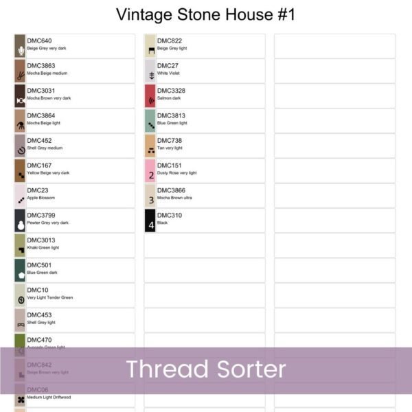 Vintage Stone House Front Door Cross Stitch Pattern, Cottage Door Embroidery, Cozy Rustic Decor, Architectural Art, Instant Download PDF