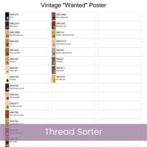Vintage Western "Wanted" Poster Cross Stitch Pattern, Rustic Cowboy Decor, PDF Instant Digital Download, All File Formats Included