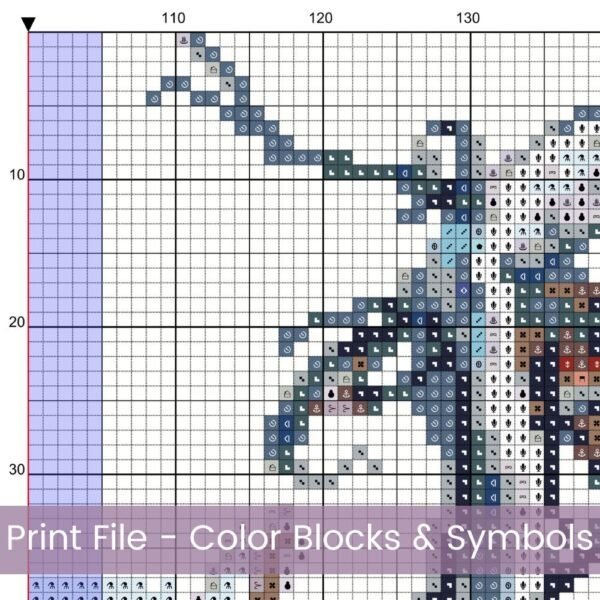 Watercolor Lacrosse Counted Cross Stitch PDF Pattern, Lacrosse Sport Cross Stitch Pattern, Lacrosse Stick PDF Pattern, Instant Download