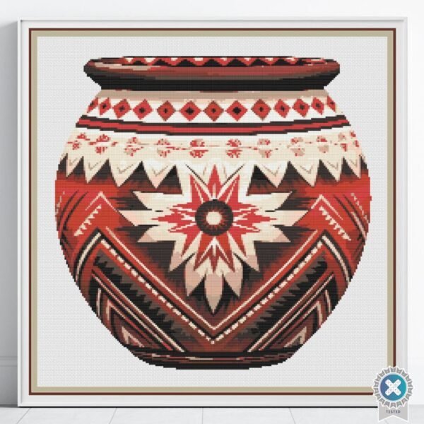 Native American Pot Cross Stitch Pattern