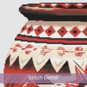 Native American Pot Cross Stitch Pattern, Tribal Art Design Cross Stitch Pattern, Traditional Pot, Heritage Cross Stitch, Instant Download