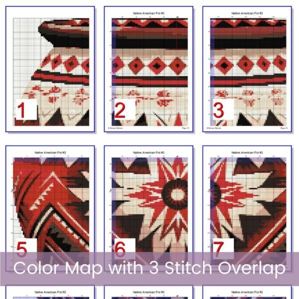 Native American Pot Cross Stitch Pattern, Tribal Art Design Cross Stitch Pattern, Traditional Pot, Heritage Cross Stitch, Instant Download