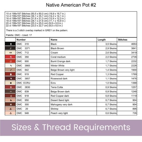 Native American Pot Cross Stitch Pattern, Tribal Art Design Cross Stitch Pattern, Traditional Pot, Heritage Cross Stitch, Instant Download