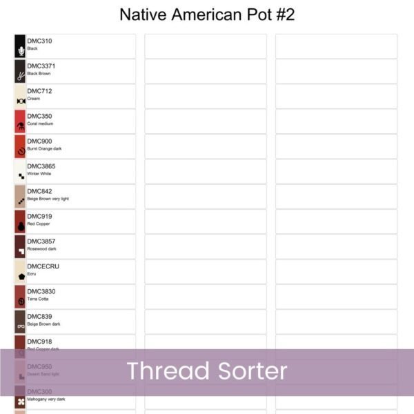 Native American Pot Cross Stitch Pattern, Tribal Art Design Cross Stitch Pattern, Traditional Pot, Heritage Cross Stitch, Instant Download