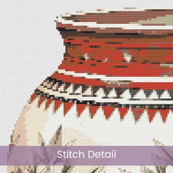 Native American Pot Cross Stitch Pattern, Tribal Art Design Cross Stitch Pattern, Traditional Pot, Heritage Cross Stitch, Instant Download