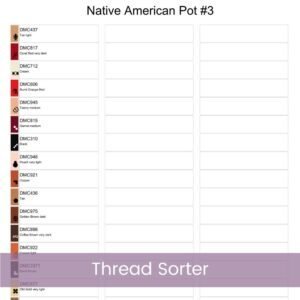 Native American Pot Cross Stitch Pattern, Tribal Art Design Cross Stitch Pattern, Traditional Pot, Heritage Cross Stitch, Instant Download