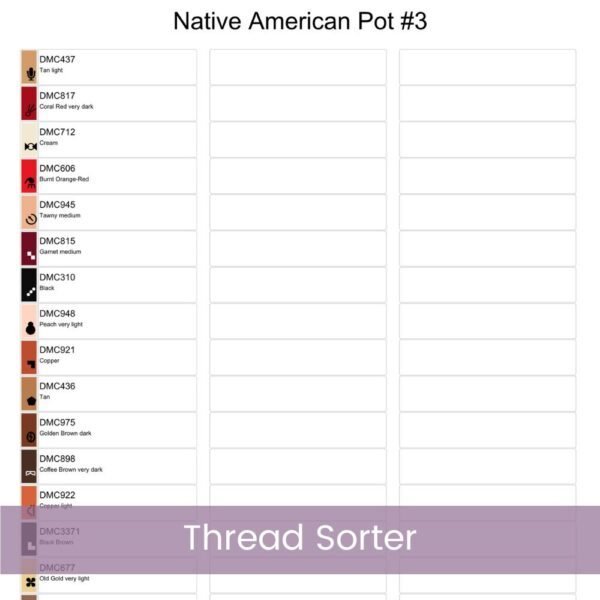 Native American Pot Cross Stitch Pattern, Tribal Art Design Cross Stitch Pattern, Traditional Pot, Heritage Cross Stitch, Instant Download