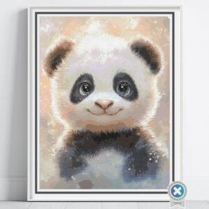 Panda Cub Cross Stitch Pattern
