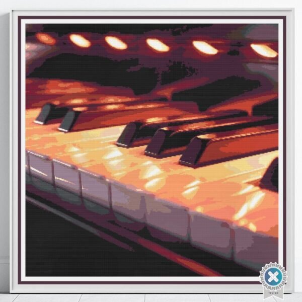 Piano Keys Cross Stitch Pattern