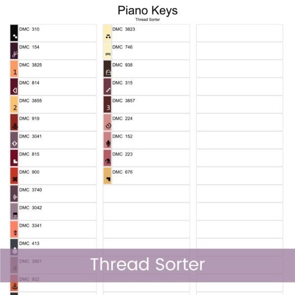 Piano Keys Cross Stitch Pattern, Musical Instrument Art, Music Lover Decor, Musical Cross Stitch, PDF Instant Download, Full Coverage