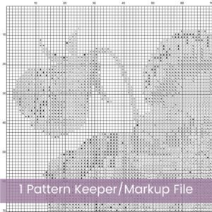 Purple Pansies Cross Stitch Pattern