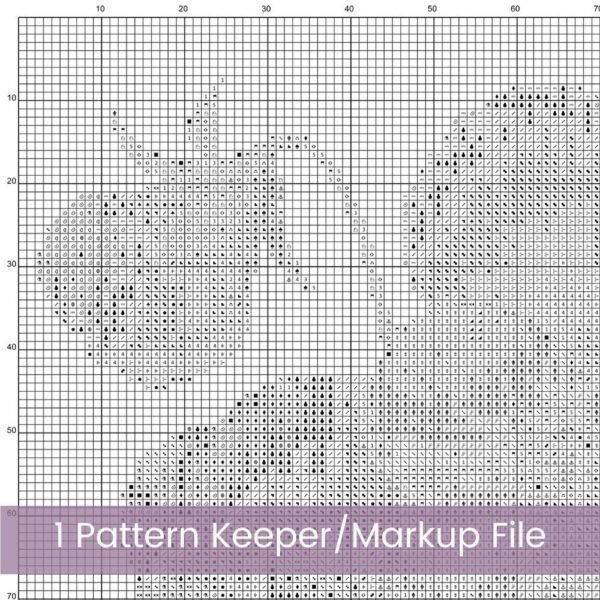 Purple Pansies Cross Stitch Pattern