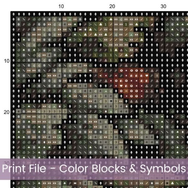 William Morris Tapestry-Inspired Vintage Tiger Nature Cross Stitch Pattern, Decorative Arts & Crafts Embroidery Decor, Full Coverage