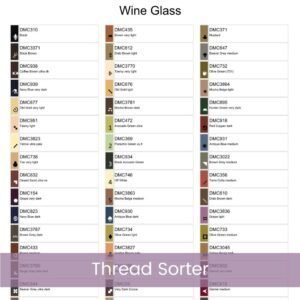 Wine Glass Cross Stitch Pattern, Wine Glass and Grapes Digital Cross Stitch Pattern Download, Full Coverage, Pattern Keeper file included