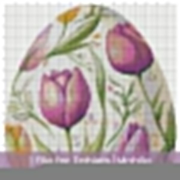 Tulip Easter Egg Cross Stitch Pattern, Floral Easter Cross Stitch, Pastel Tulip Egg Embroidery, Spring Stitching, Handmade Easter Decor Gift