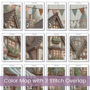 Fairytale Village Cross Stitch Pattern