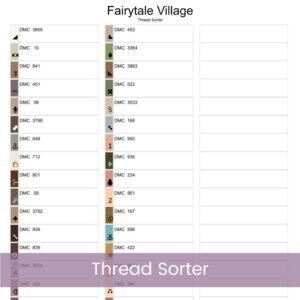 Fairytale Village Cross Stitch Pattern