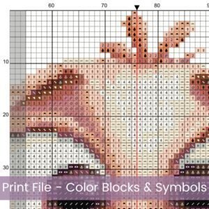 Funny Pig with Daisy Cross Stitch Pattern, Whimsical Animal Design, Funny Piglet Art, Beginner Stitch Pattern, Nursery Decor, PDF Download