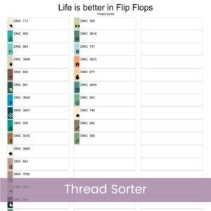 Life is Better in Flip Flops Cross Stitch Pattern, Rustic Beach Sign, Coastal Seaside Summer Decor PDF Pattern, Tropical Beach Embroidery