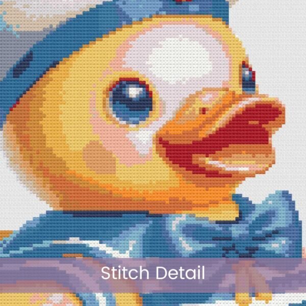 Sailor Rubber Duck Cross Stitch Pattern, Sailor Duck Embroidery, Baby Nursery Decor, Nautical Cross Stitch Pattern, Bathroom Cross Stitch